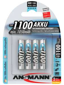Polnilne baterije Ansmann AAA 1100mAh